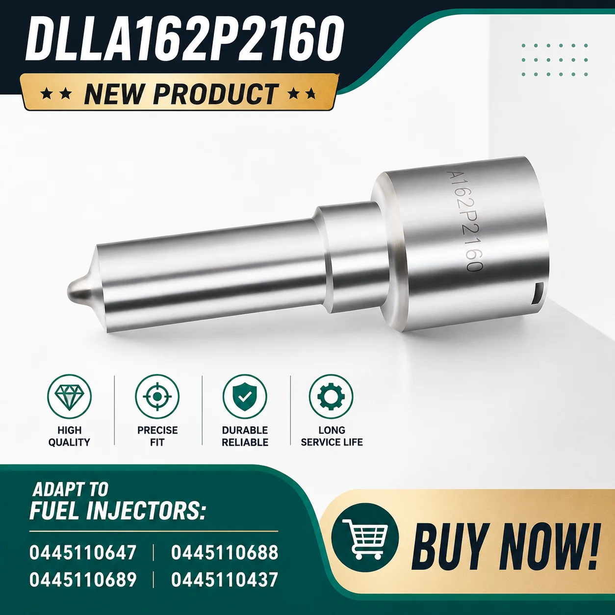 Common Rail Euro IV DLLA162P2160 & DLLA150P2153 Nozzle DLLA143P2155 Fuel Atomization Suitable For Bosch Fuel Injector =XF2924