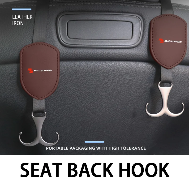 For Mazda Car Seat Back Hook Leather Hanger Storage Holder Organizer 6 3 5 2 CX5 CX7 323 Demio Axela Atenza CX9 MX3