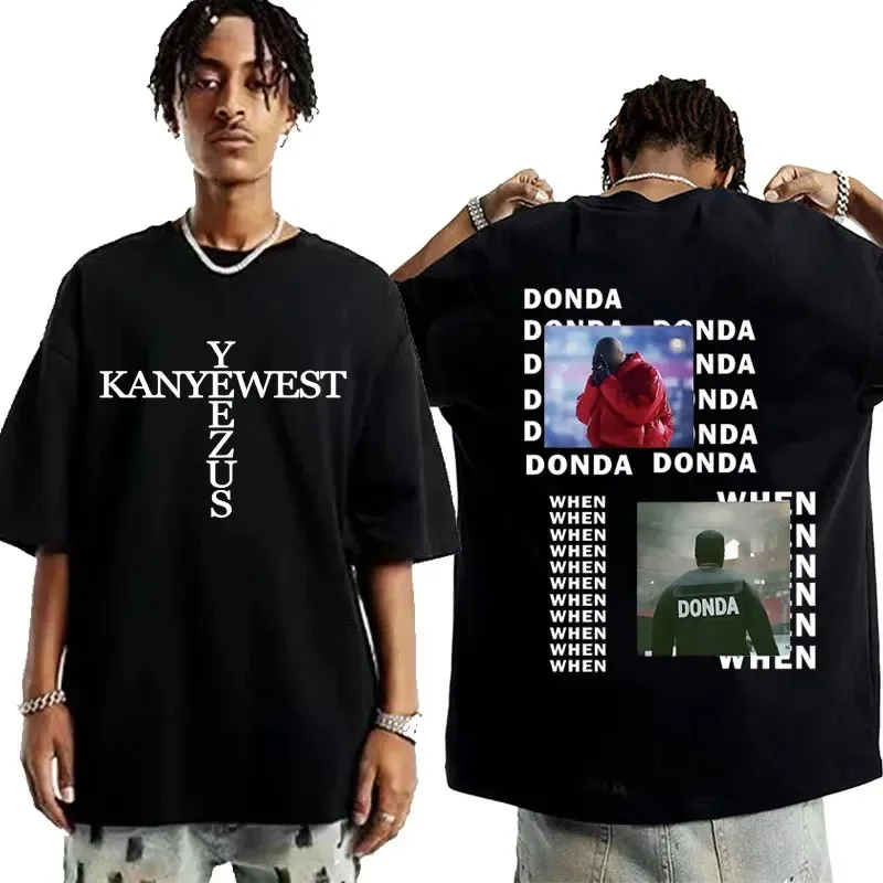 Rapper Kanye West Yeezus T-shirts The Life of Pablo Donda Album Hip Hop T-shirt Men's Women Fashion Oversized T Shirt Streetwear