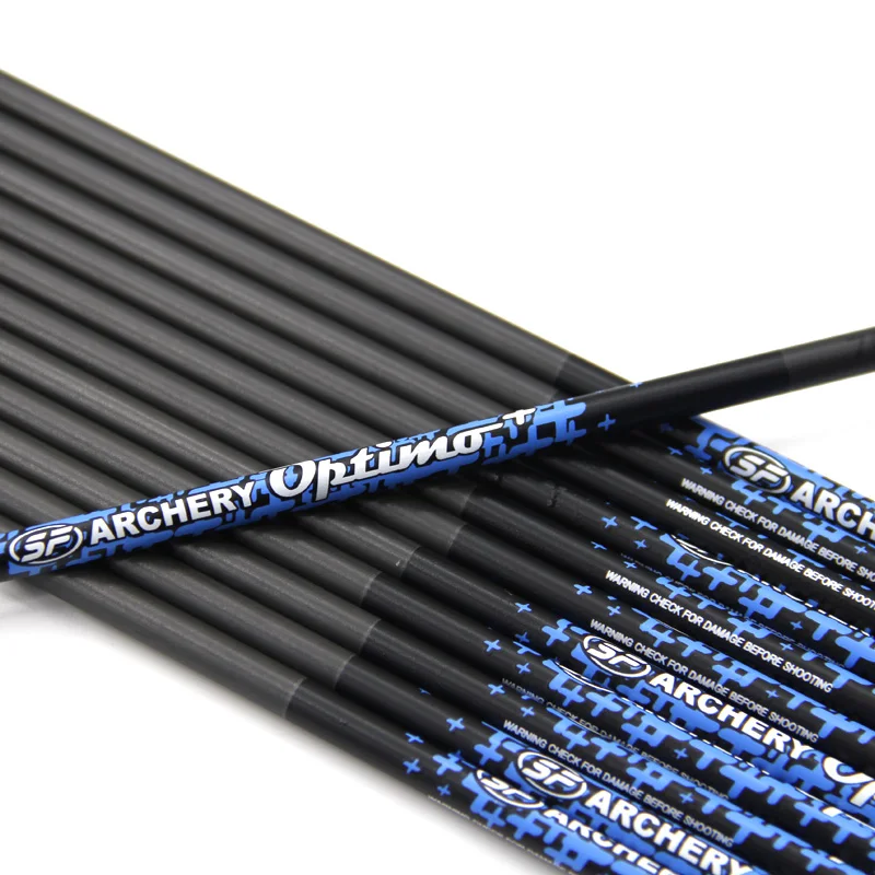 Tiges de flèches en carbone pur ID 4,2 mm Spine 300 340 400 500 600 700 800 pour arc classique, tir sur cible et compétition d'archerie, lot de 12