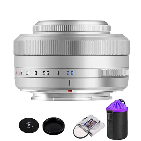 TTartisan 27 mm F2,8 AF-Objektiv für Fuji Sony E-Mount, X-Mount-Kamera für X-T2 X-T20 X-T3 X-T4 Schwarz