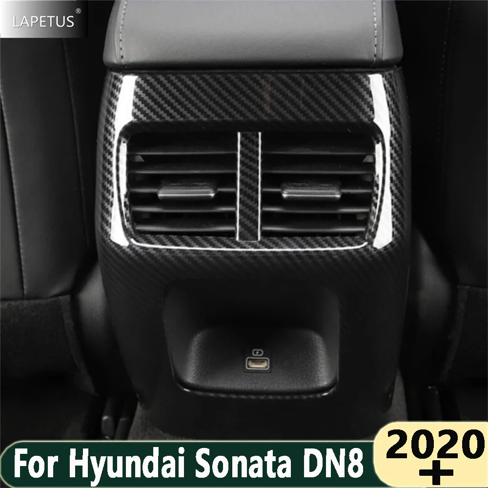

Car Armrest Box Rear Air Conditioning AC Vent Outlet Anti Kick Decoration Panel Cover Trim For Hyundai 11th Sonata DN8 2024 2025