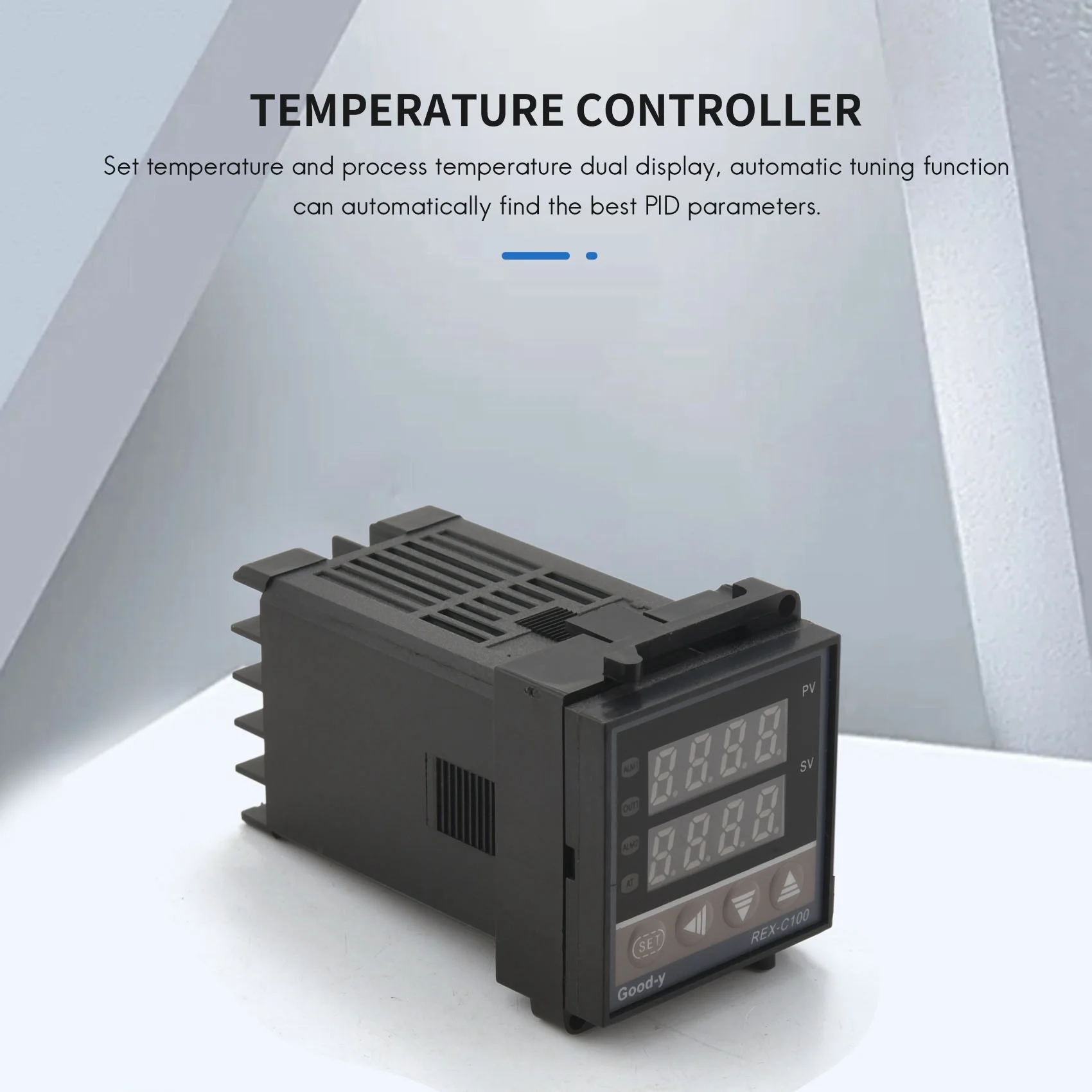 جهاز التحكم الرقمي في درجة الحرارة المتين متعدد المدخلات REX-C100 إنذار احترافي 0 ℃ -400 ℃   للصناعة الكيميائية للطاقة الكهربائية