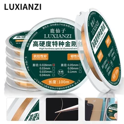 LUXIANZI Diamond Wire Cutting Wire Phone OLED Screen Repair Tool Alloy Steel High Hardness LCD Touch Screen Separation Line 100M