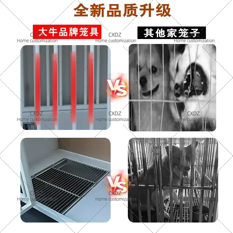 Indoor Pet Dog Cage for Small and Medium Dogs with Toilet Luxury Dog Villa Household New Kennel