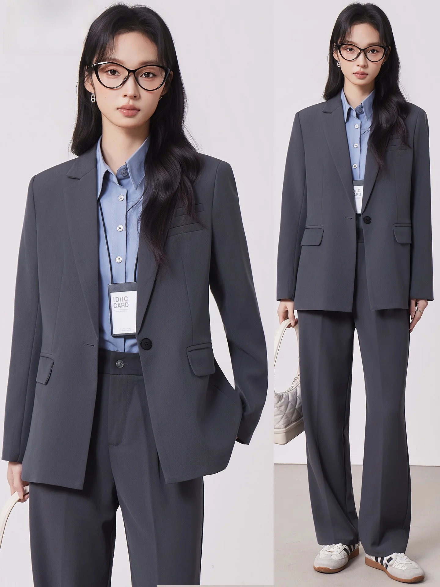 

Женский деловой костюм-двойка для весны и осени: профессиональная одежда для работы, учебы и собеседований