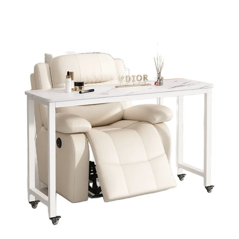 Single-layer sofa table with wheels, simple and multi-functional, special table for nail salon