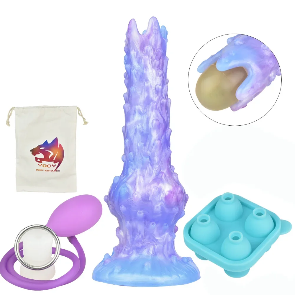 

Fantasy Anal Sex Toys DIY Gelatin Lay Eggs Pneumatic Ovipositor Dildo Silicone Vaginal Balls Butt Plug Adult Games Masturbators