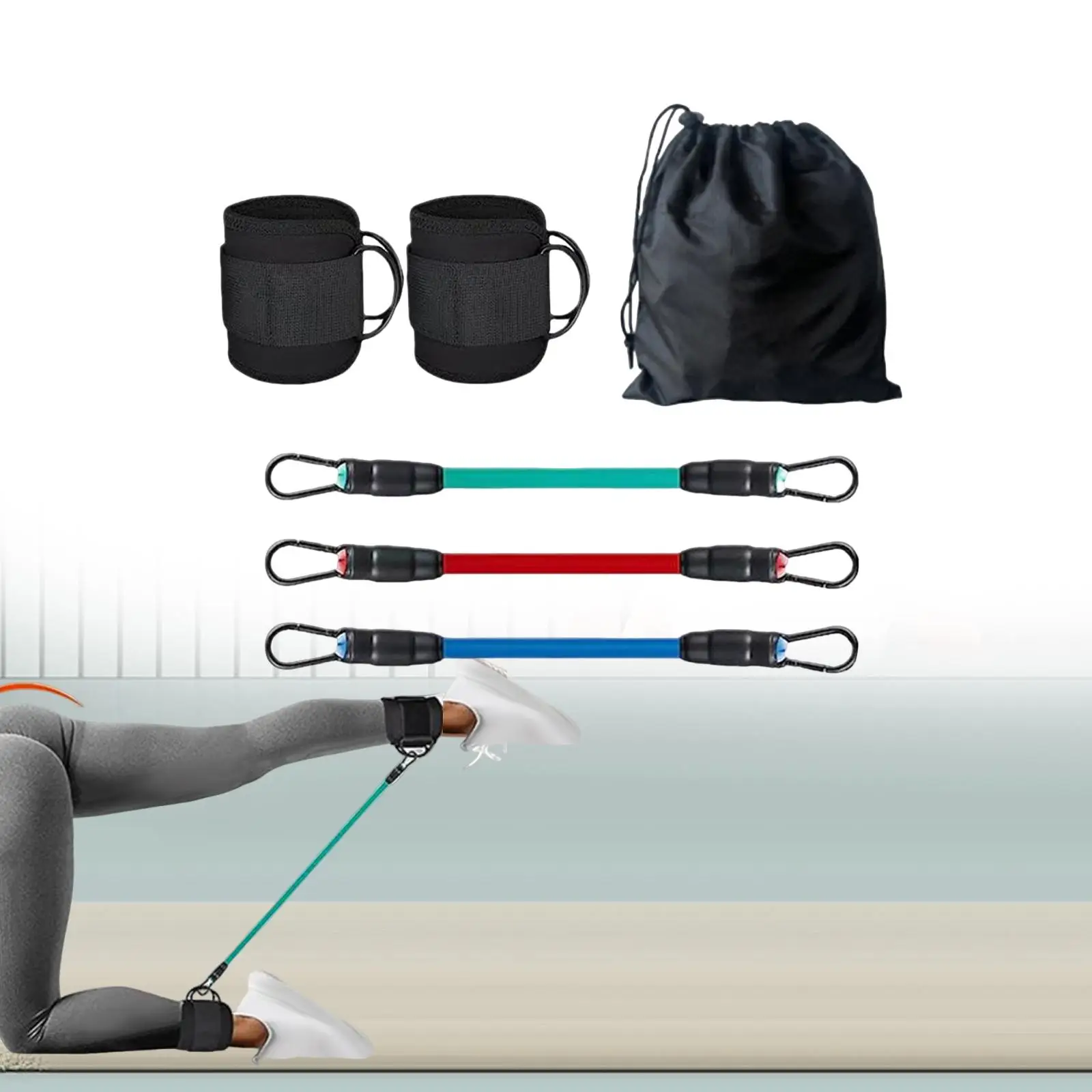 

Набор эластичных лент для тренировки голеностопов, регулируемые эластичные манжеты для тренировки ягодиц и бедер, фитнес-ленты для занятий спортом дома