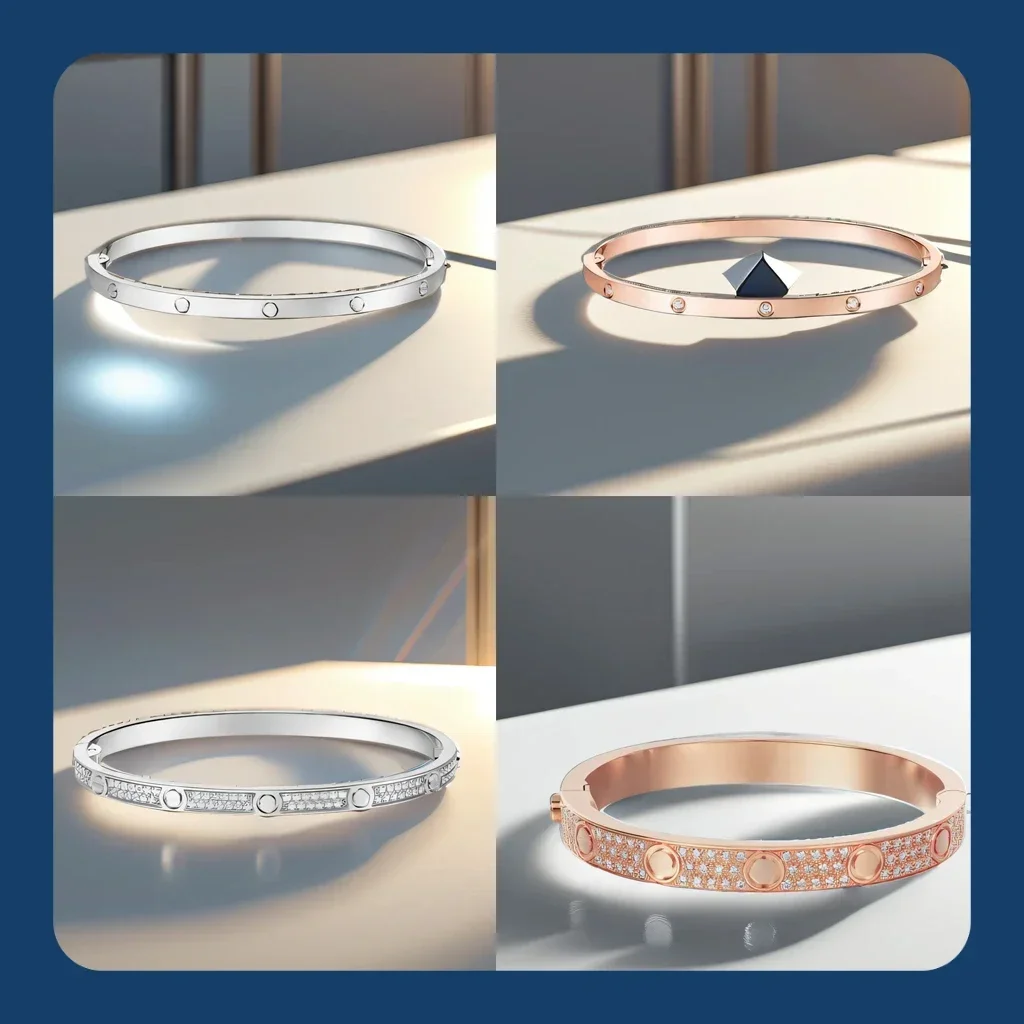 

2025 New 925 Silver Stackable Bracelets couple same kind - Layered Jewelry for EU Trendsetters Party Birthday present