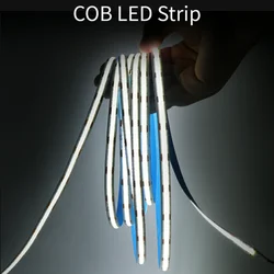 방 장식용 테이프 비 방수 저전압 백라이트 리본 12V COB LED 스트립 조명 1M 2M 3M 5M 밝음