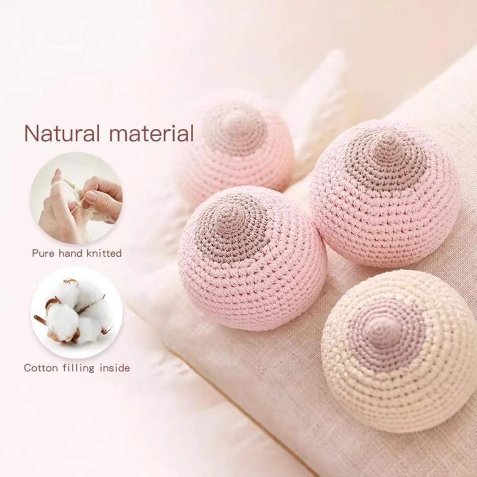 Crochet Breasts Fake Breasts Simulation Knitted Breast Model for Nursing Training Breastfeeding Position Education Teaching