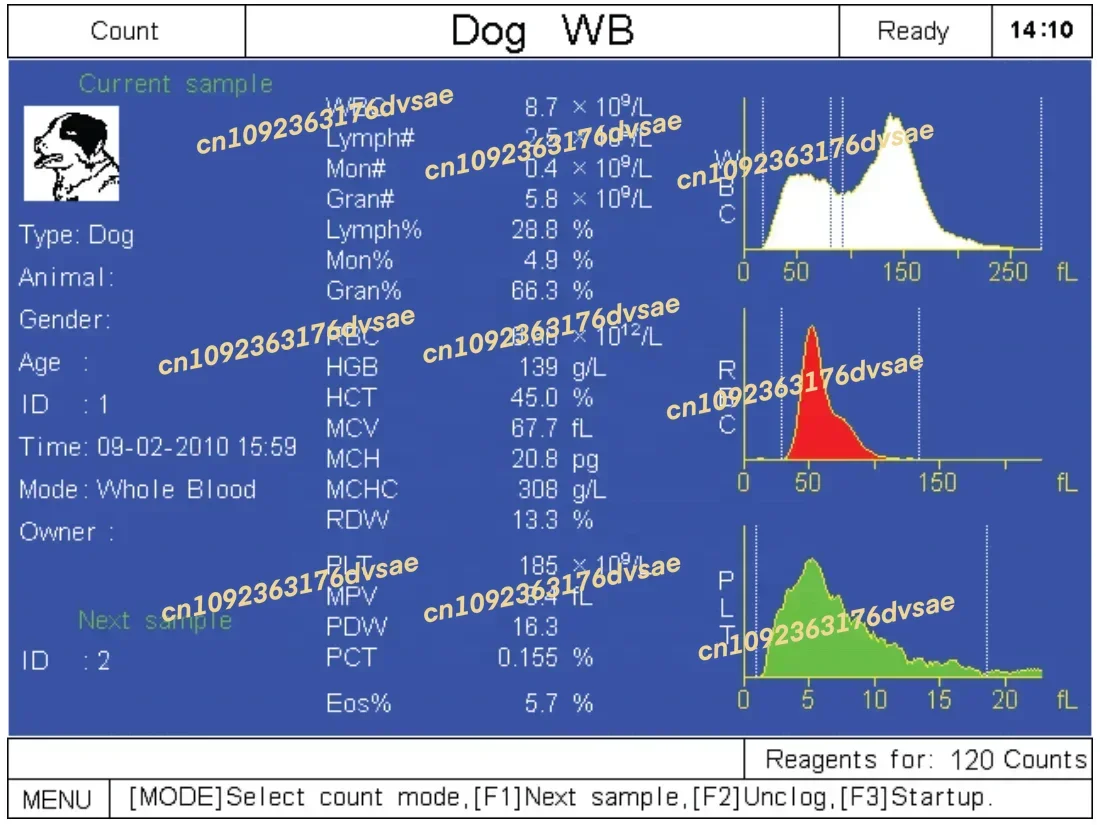 Mindray-Analysator für Vet BC-2800Vet Gebrauchter Analysator für Veterinär-CBC-Blutprüfmaschine 3-teilig für Tiere