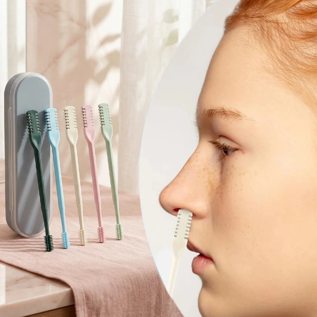 3pcs-12pcs Upgraded 2-in-1 Nasal Hair Cutter, 360° Rotating Manual Nose Hair Removal Tool for Women & Men, Lightweight Travel