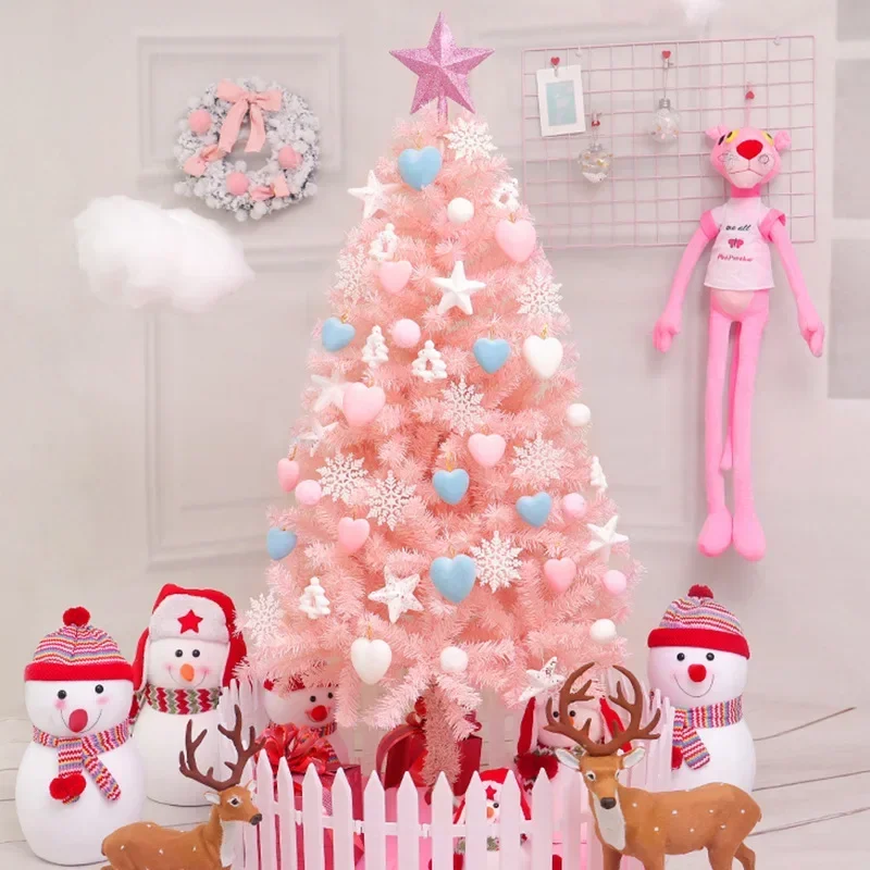 New Pink Christmas Tree Set 60cm Encrypted Creative PVC Cabinet Window Christmas Decorations Christmas Tree New Year Gifts