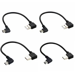 USB to Mini USB Data Charger Cable 90 Degree Left & Right Angled Connector 20cm 0.2m mini usb cable short cord