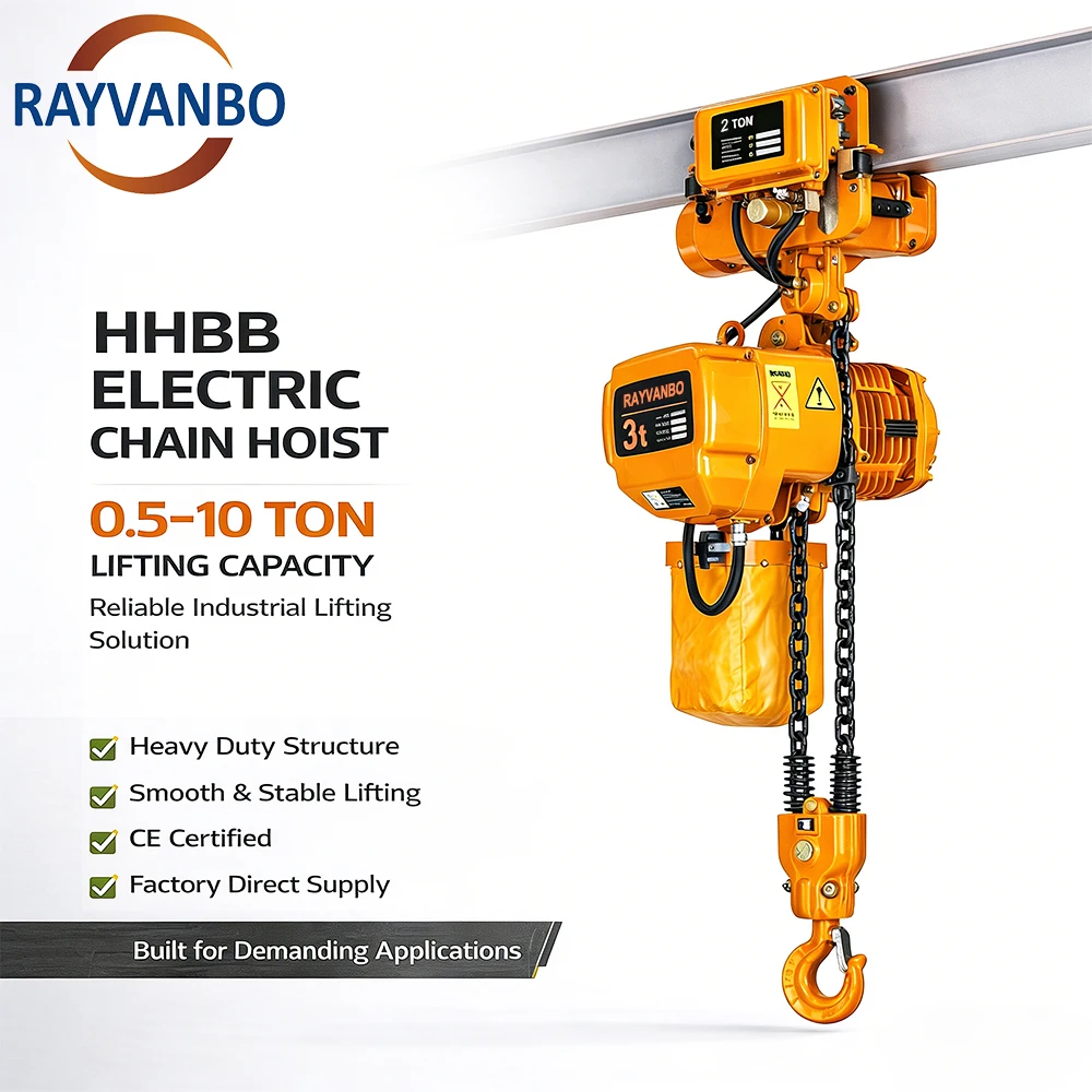 Rayvanbo 1ton 2ton 3ton 5ton Lifting Height 3m 6m HHBB Manual Trolley Type Electric Chain Hoist