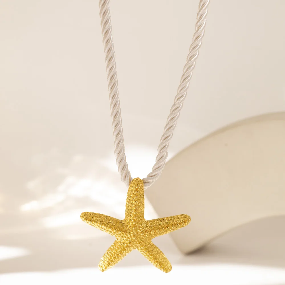 Fashionable Personalized Star Pendant Necklace For Women Niche Light Luxury Women\'s Starfish Necklace Jewelry Wholesale