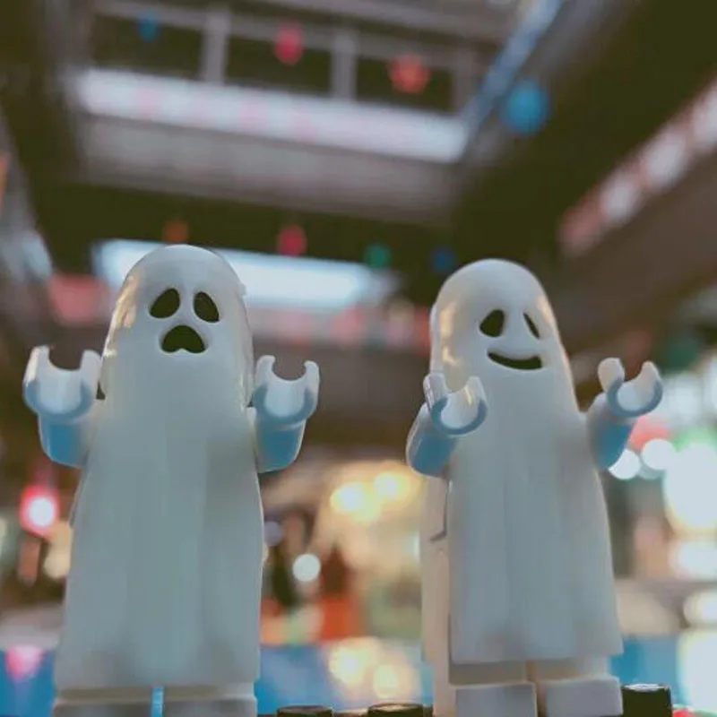 هالوين فيلم الرعب مضيئة فيتروفيوس يبتسم وبكاء شبح الشكل الكرتون عمل الطوب شخصية تجميع دمى هدايا