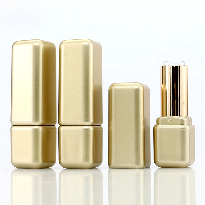 3.8g Asian Gold Empty Lipstick Tube Refillable Lipstick Bottle DIY Lip Balm Container Lip Stick Lip Balm Sample Tubes Vials