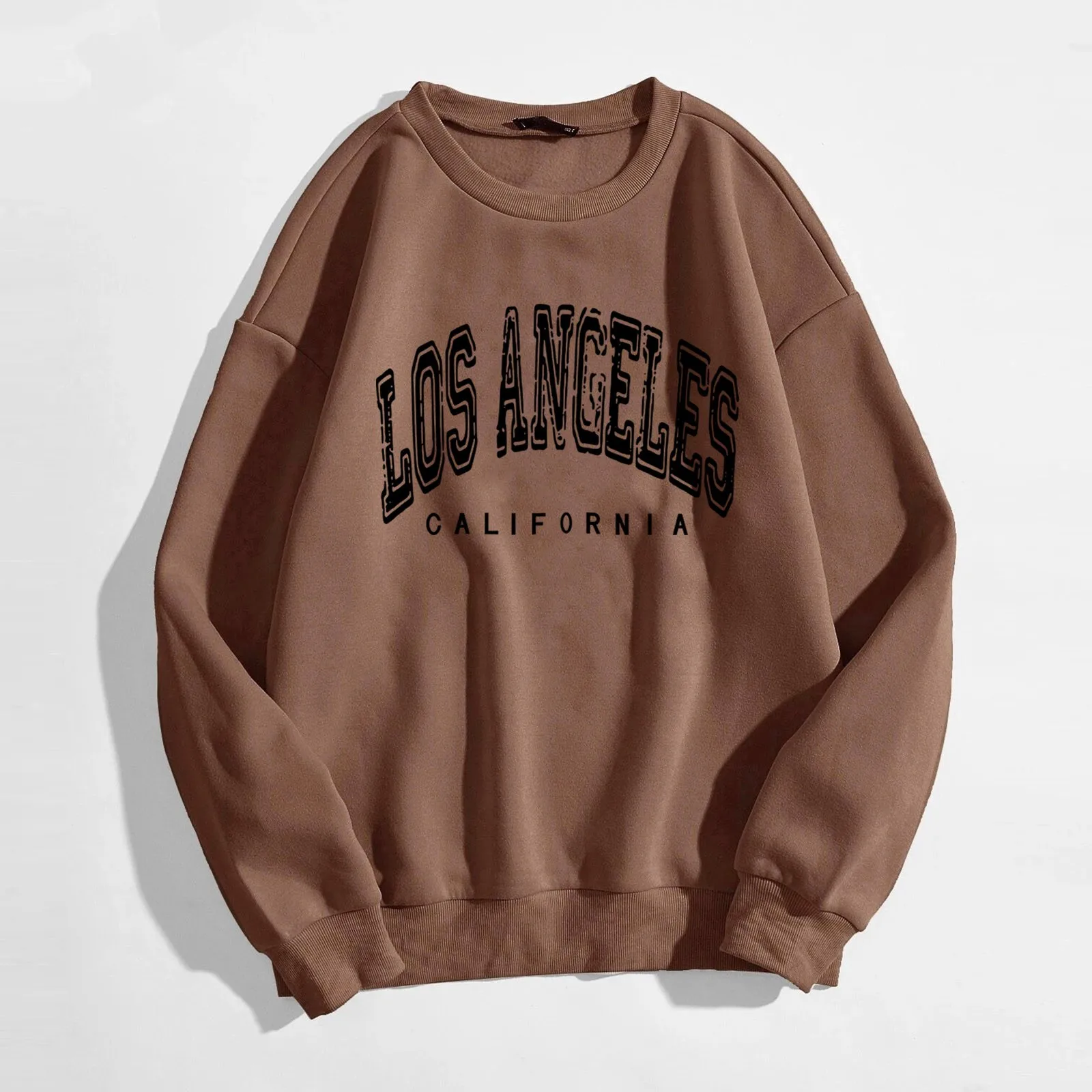 Autumn Females Pullovers Sweatshirt Korean Pullover For Lady High Street Harajuku Women Vintage Los Angeles Letter Sweatshirt