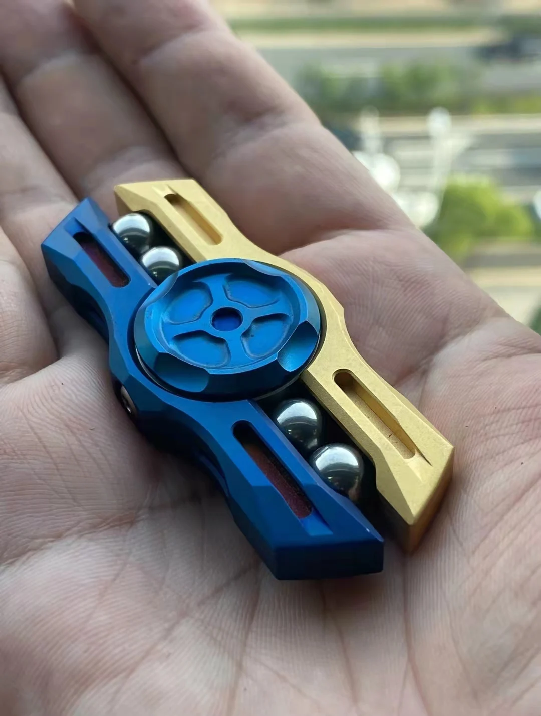 EDC Fidget spinner ChaoPlay Club Unique Titanium Alloy Double Color Block