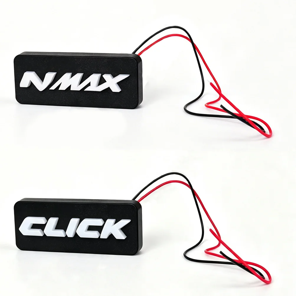 For NMAX CLICK  Motorcycle Reflective Logo Strip Warning Light Waterproof Gradient RGB Badge Light Rear Decorative Lights