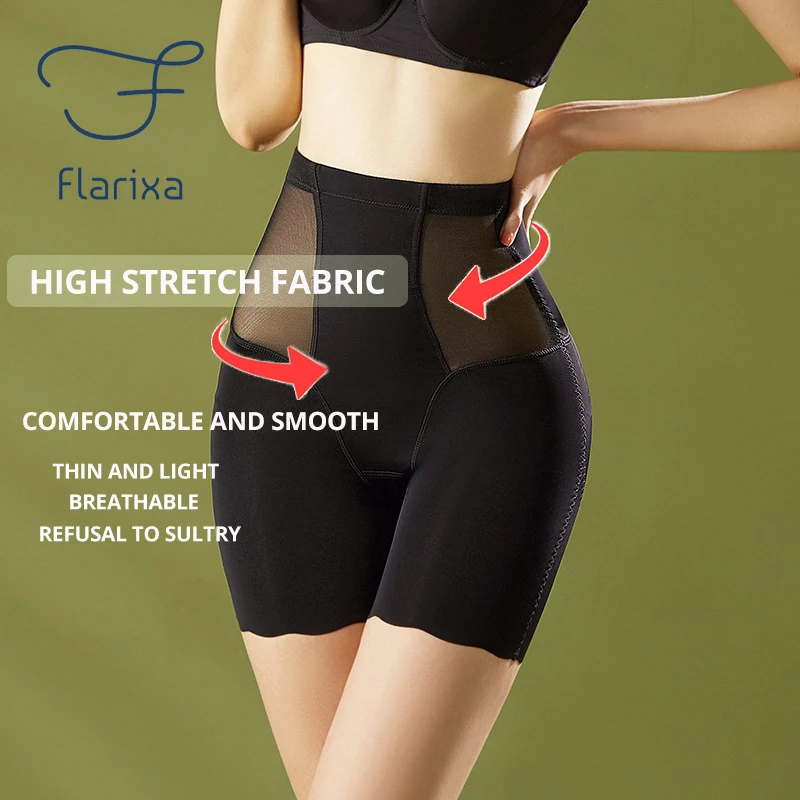 Flarixa Seamless Tummy Control Panties High Waist Shaping Underwear Women Postpartum Shapewear Breathable Buttocks Lift Boxers