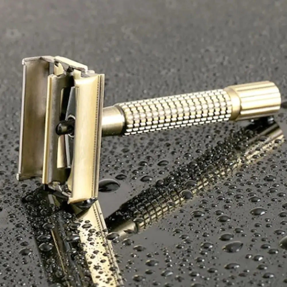 Exquisite Retro Safety Razor Stainless Steel Double Edge Handle Razor Manual Facial Shave Men