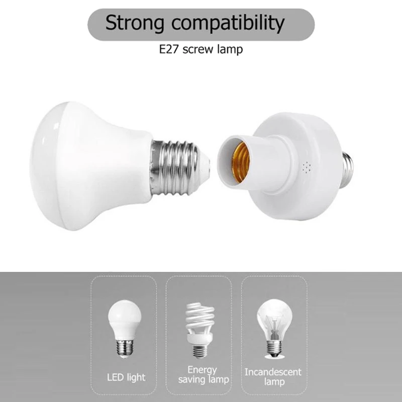 جهاز إضاءة ذكي لمصباح LED ، قاعدة مصباح ، نطاق 20 متر ، 41 V ، E27