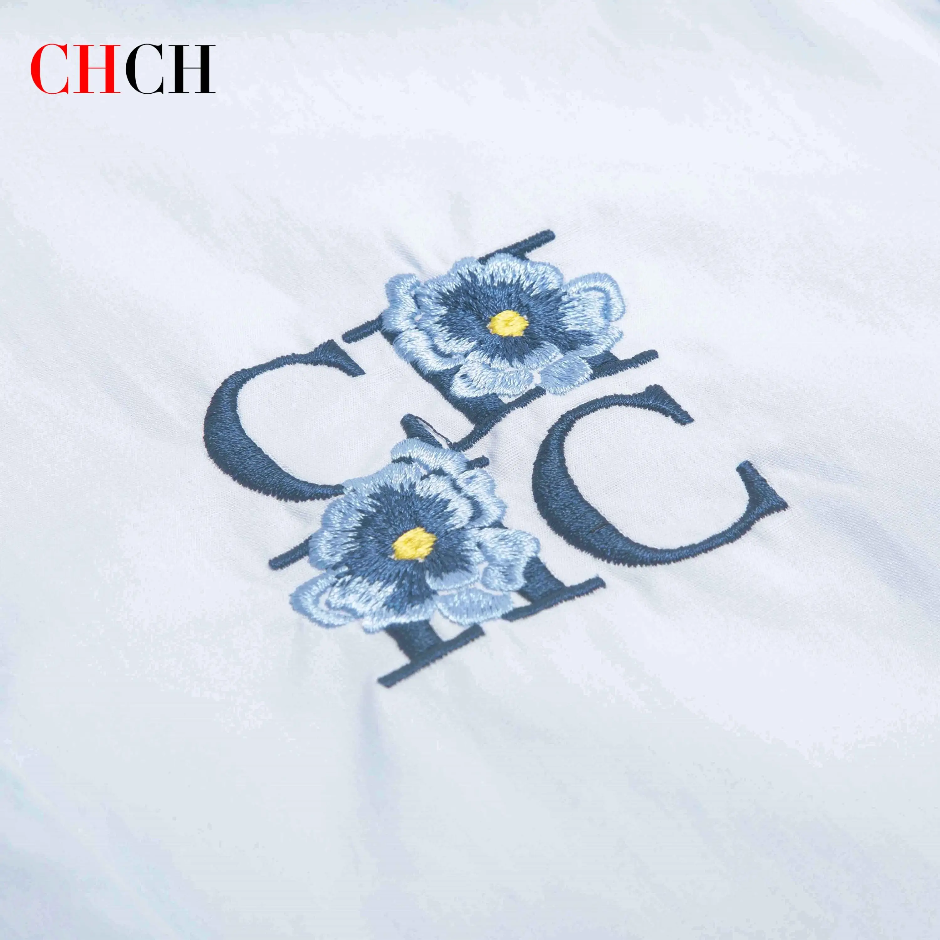 Simple New Women's Shirt Splicing Design Embroidery Flowers Elegant and Versatile Spring and Summer Striped Women's Tops