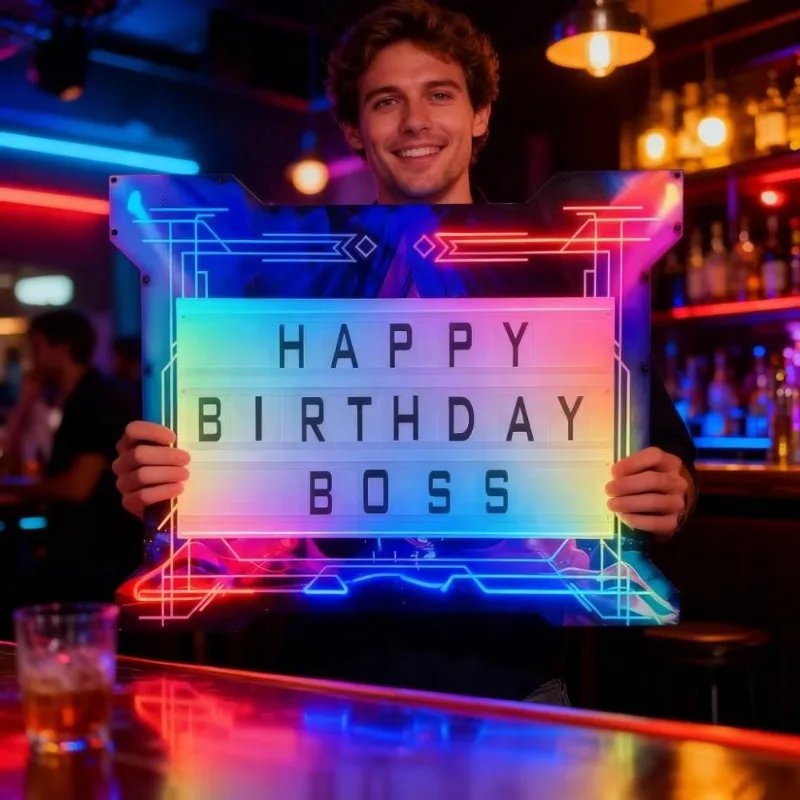 

Message board logo rechargeable electronic birthday subtitle holder for lounge party wedding atmosphere enhancement