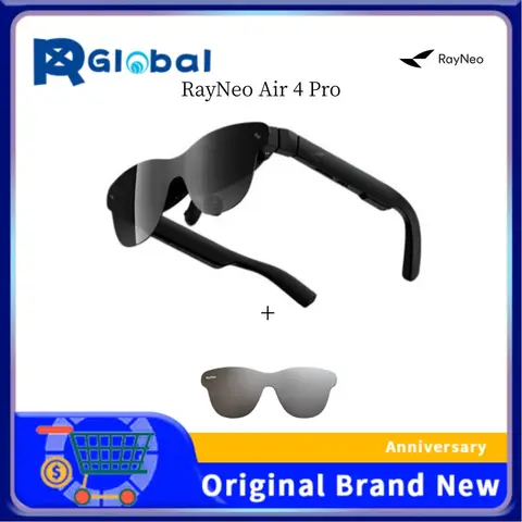 RayNeo Air 4 Pro smart AR glasses,Supports HDR10, 3840Hz, 4 speakers, 1200 nits,Micro-OLED dual-layer screen, clearer