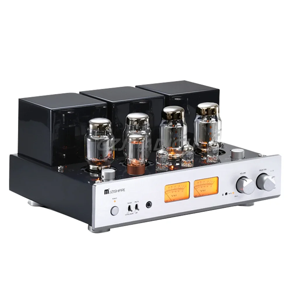 Excellent Balanced Version With Remote,MUZISHARE X7 Electronic Tube Power Amplifier,12AX7*1.12AU7*2,KT88*4,5AR4*1,Good Voice