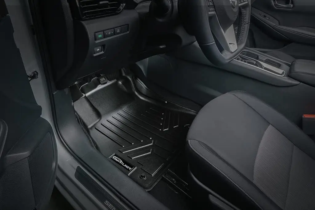 All-weather 2-row floor mat liner set for 2022-2025 Nissan Sentra (sedan models), custom fit