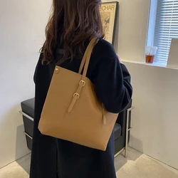 Women's Shoulder Bag PU Large Capacity Casual Simplicity Female Tote Bags Adjustable Shoulder Straps Women Handbag XN5150