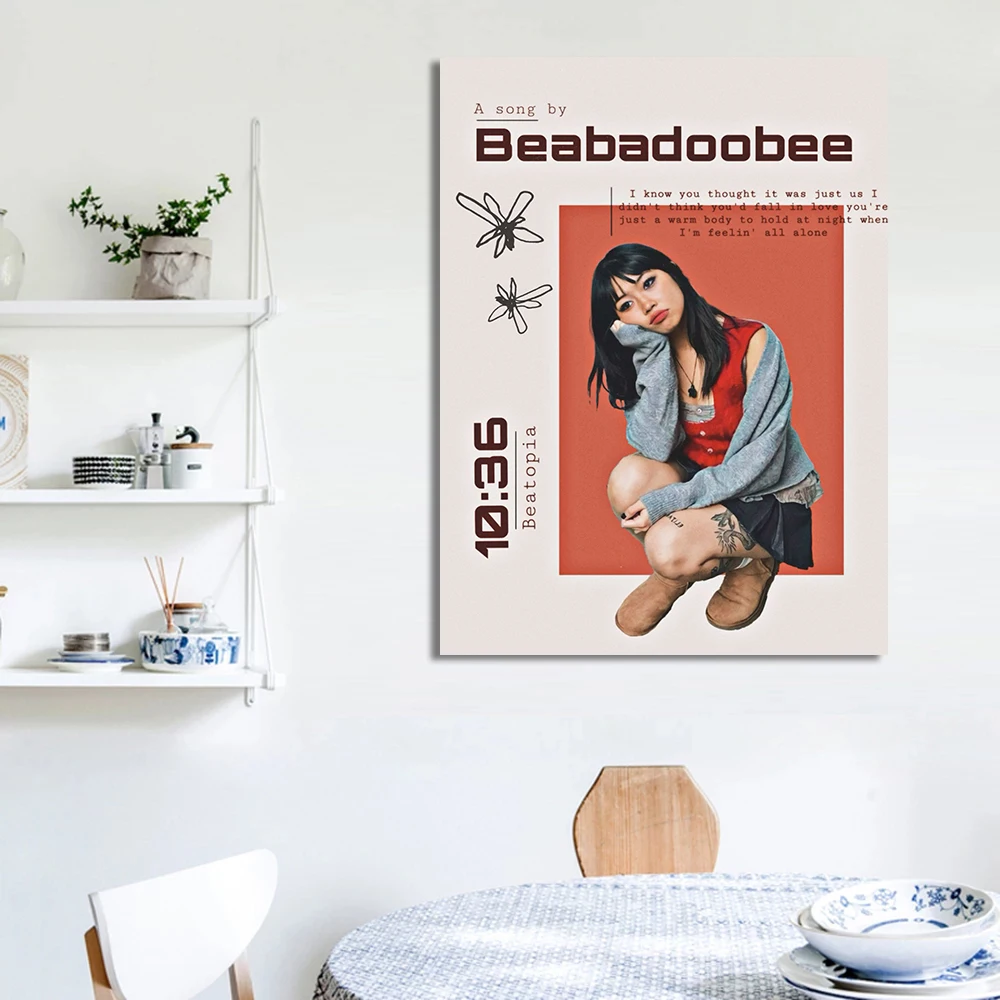 Modern British Singer Beabadoobee Album Poster Wall  Home Decorations Painting on Canvas for Living Room Decoration
