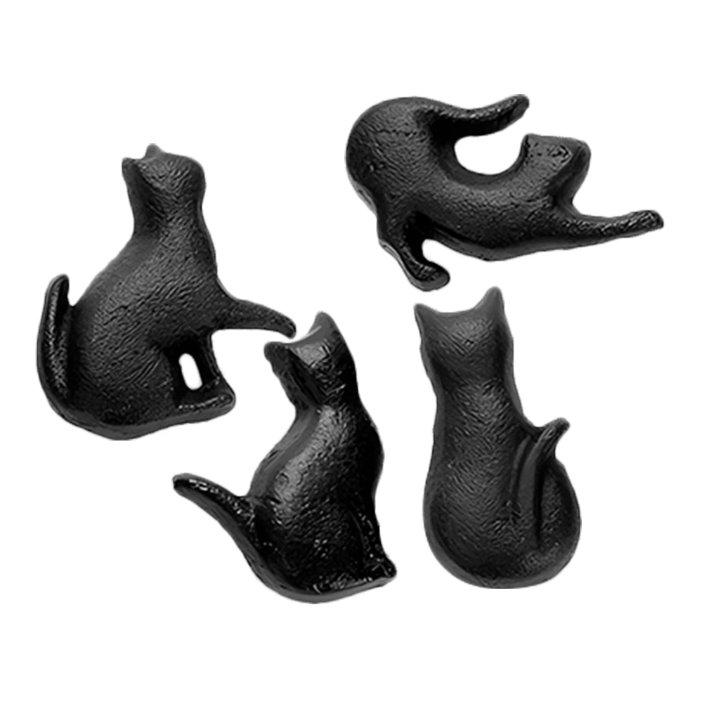 

4pcs Retro Iron Cabinet Knobs Cat Shape Vintage Door Handles For Kitchen Cupboard Dresser Drawer Furniture Metal Pulls Bedroom