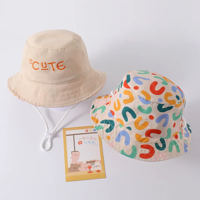 

Baby Bucket Hat Girls Summer Thin Sun Hat Children's Hat Boys Windproof Simplicity Travel Sunshad Photography Props