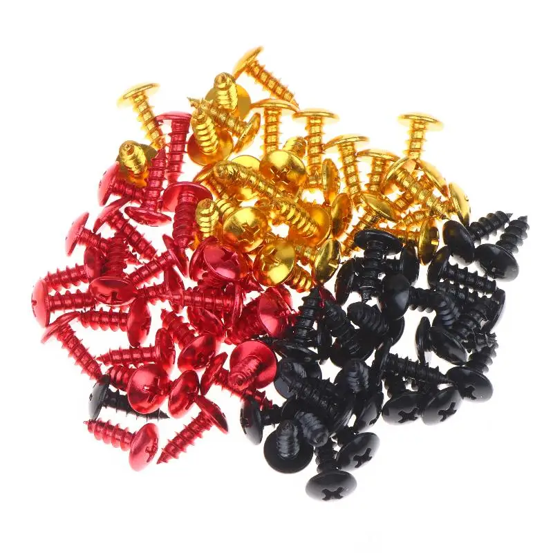 30Pcs M5x14 Self-Tapping Screws Aluminum Alloy Colorful Decorative Bolt Set Universal Motorbike Fairing Screws