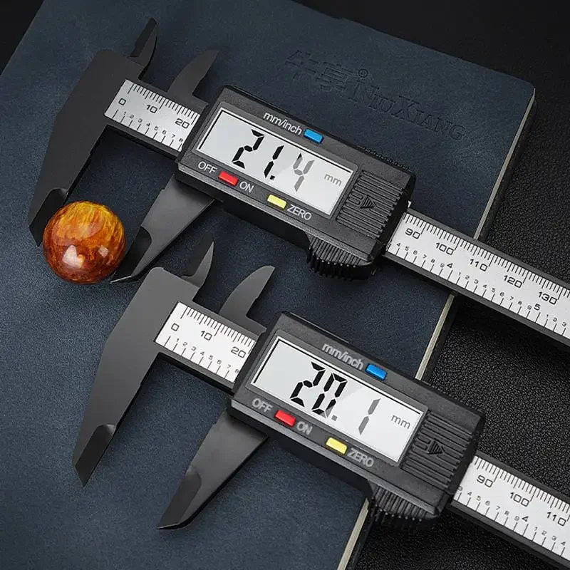 

150MM Vernier Caliper Plastic Digital Caliper, Inch Metric Fraction Conversion, Large LCD Display Measurement Tool