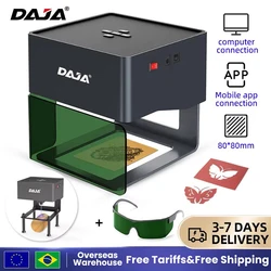DAJA DJ6 Mini Portable Laser Engraver Diy Bluetooth Machine Painted Dog Tag Paper Leather Wooden Plastic Logo CNC Machine