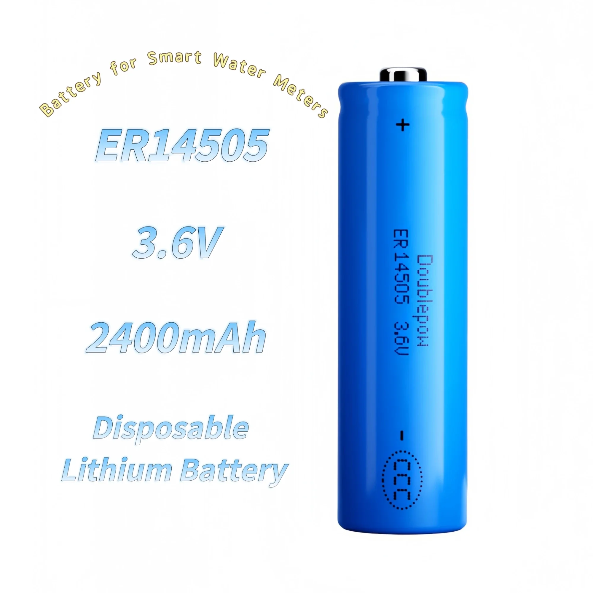 

1PCS ER14505 3.6V 2400mAh Non-Rechargeable Lithium Battery For Smart water meter Gas meter Heat meter Petroleum wells Mines