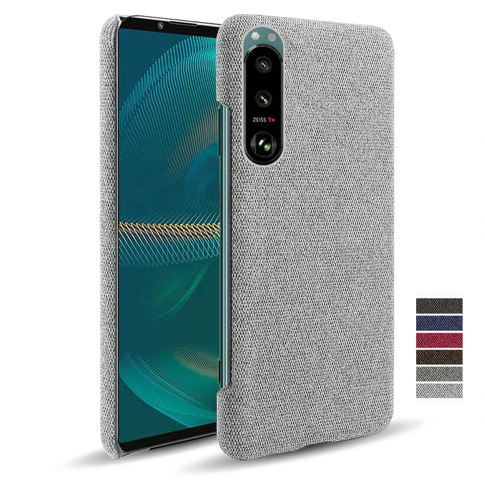 For Sony Xperia 5 10 1 III II XZ2 XZ4 XZ5 L4 Funda Luxury Cloth Texture Fitted Case For Sony X Peria 5 Plus 20 8 2 Xperia5 III