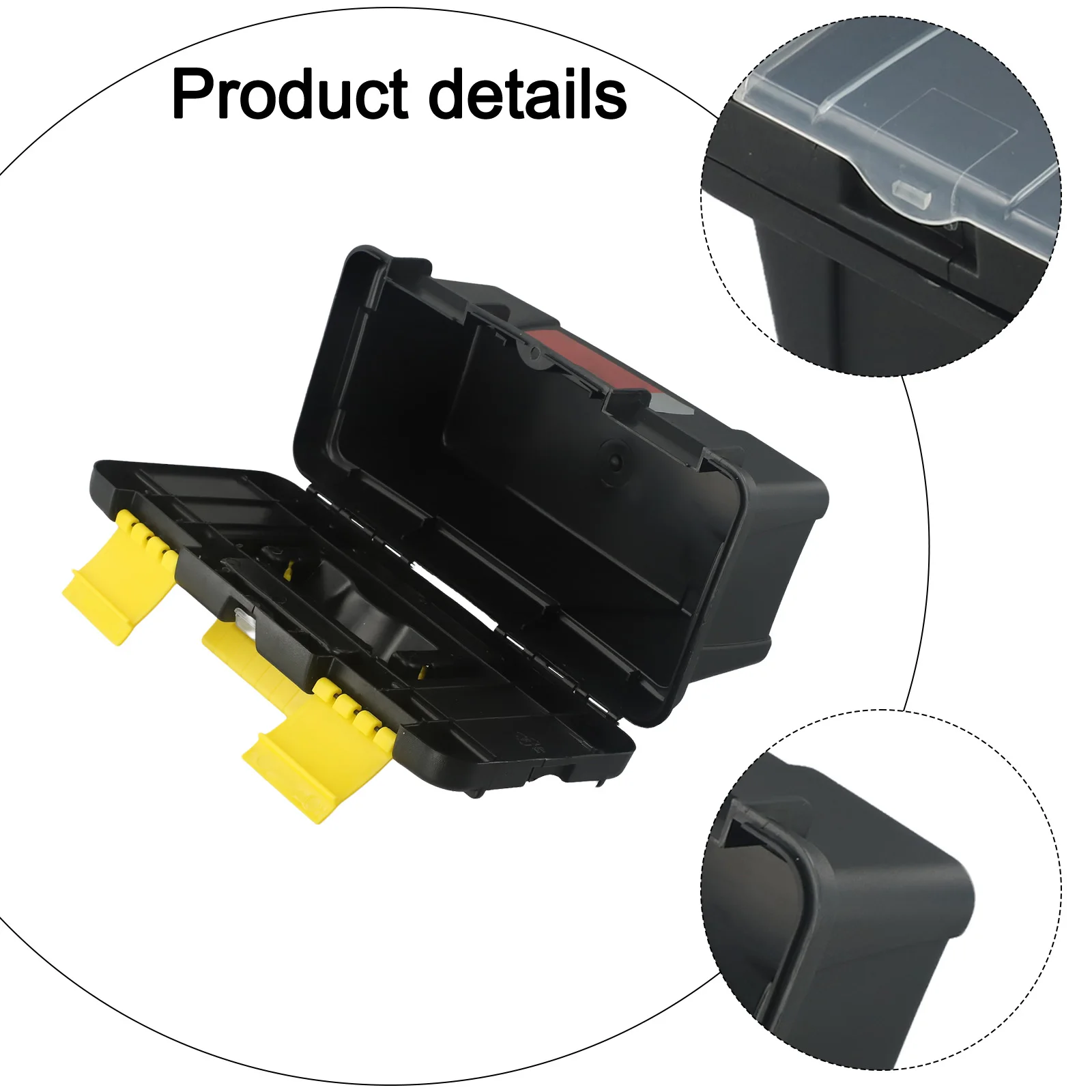 1pc 10 Inch Hardware Plastic Thick Toolbox Combination Suitcase Electrician Carpenter Electric Drill Storage Box