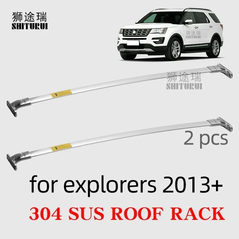 

SHITURUI For Ford explorer 2016-2019 Serultra quiet truck roof bar car special aluminum alloy belt lock