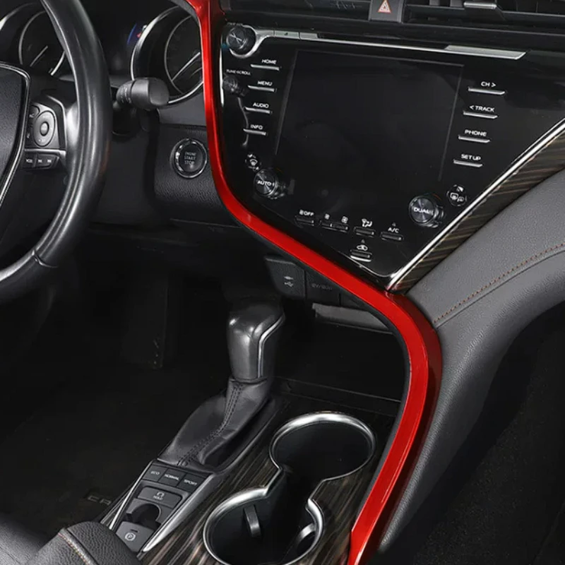 For Toyota Camry 8th 2018-2021 Center Console S-shaped Decorative Strip Co-pilot Decorative Panel Car Modification Accessories