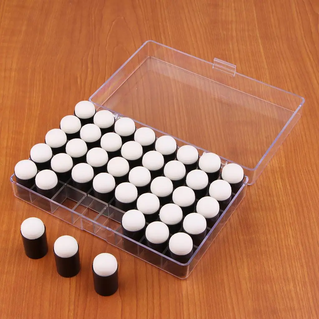 손가락 스펀지 도버 페인팅 스탬프 쿠션 스탬핑 브러시, 40 개