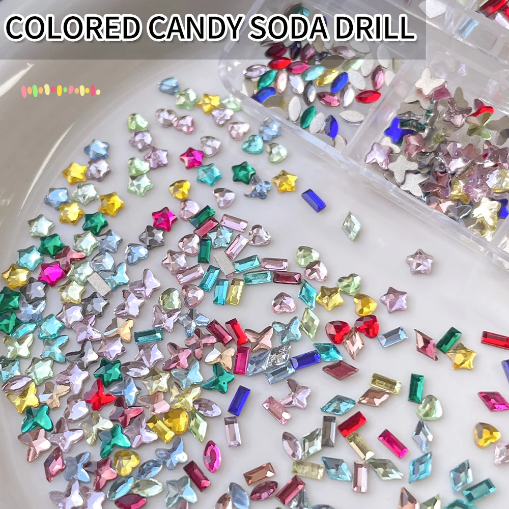 شكل مختلط ملون الزركون اللؤلؤ الصلب حبة مسمار الفن الديكور متعدد الحجم شقة الظهر حجر الراين مسمار هلام Diy بها بنفسك مسمار الملحقات