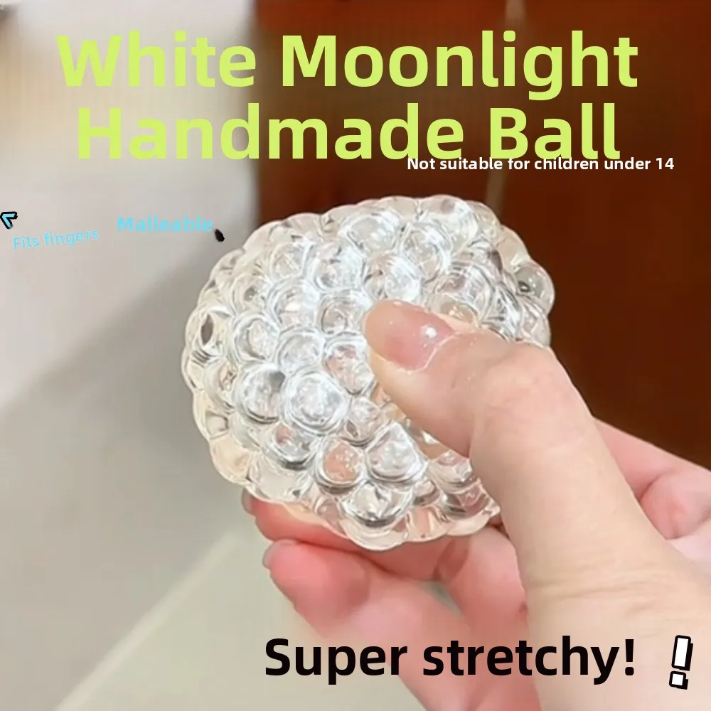 

Handmade White Moonlight Ball Str Relief Toy with Noise er Knots Design Creative DIY Beading Jewelry ing Kit for Teens